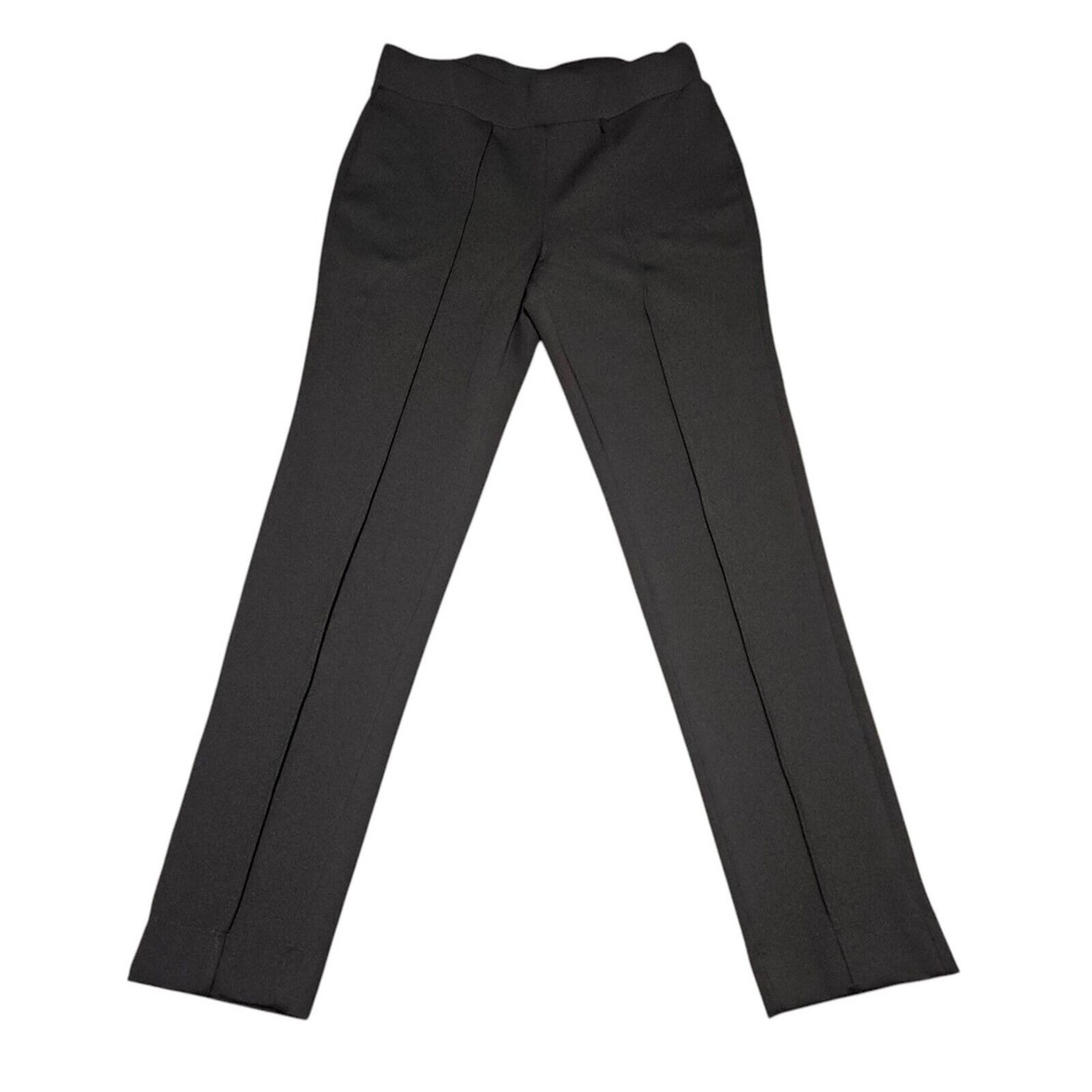 Boston Proper Pants Size XS Stretch Pull On Straight Leg Pintuck Front Hem Black